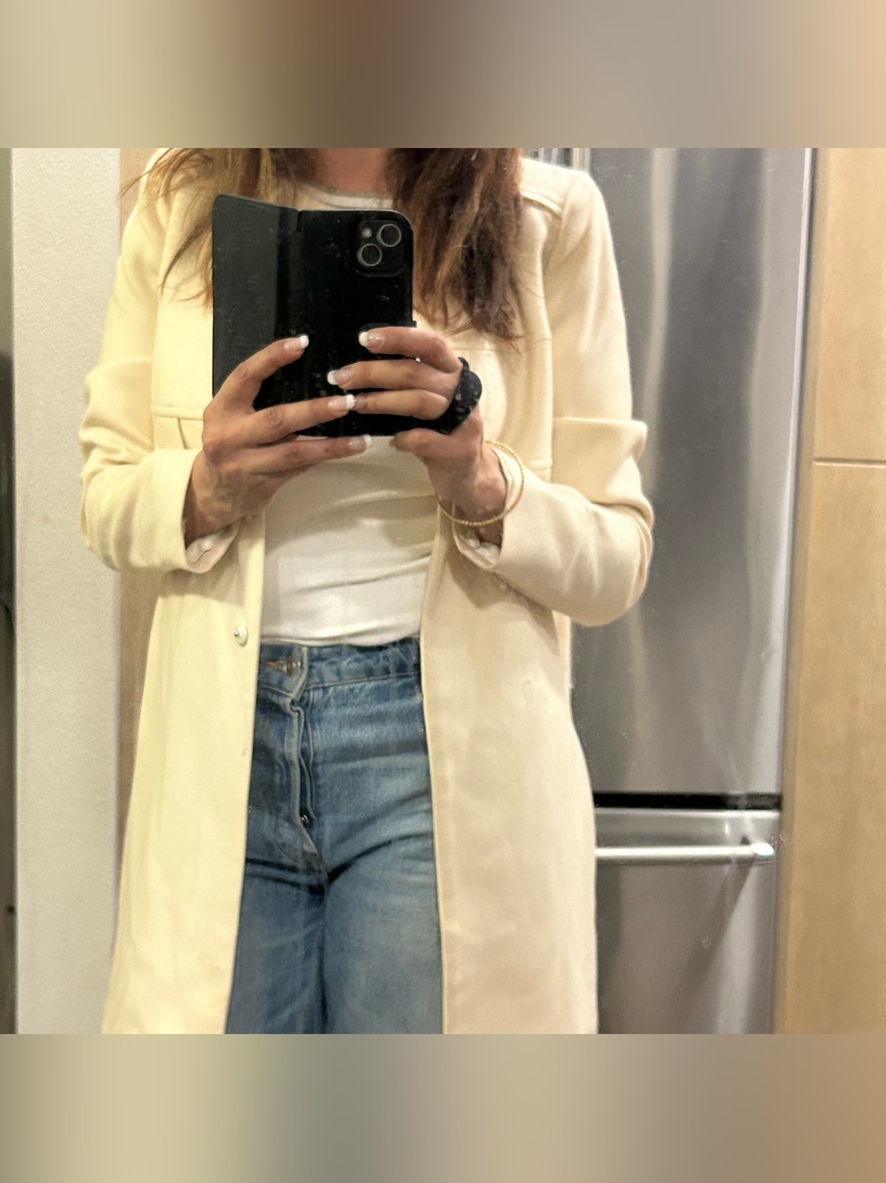 Tara Jarmon Cream Longline Trench Coat